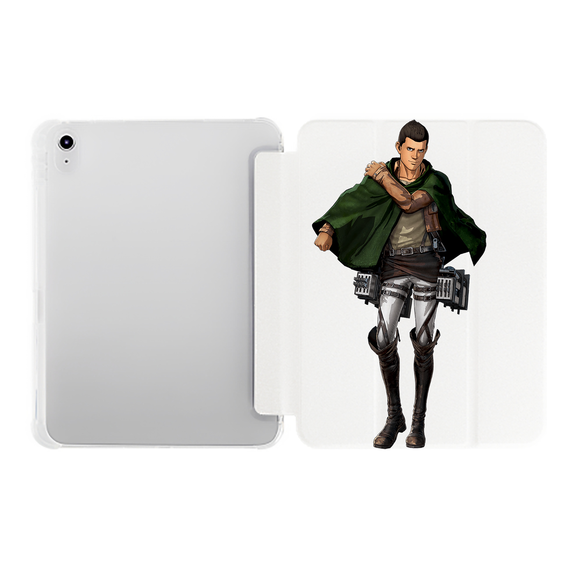 （画像用） 進撃の巨人 Attack on Titan IPad ケース ペン収納付き 三つ折りスタンド PUレザー×シリコン 対応機種9.5/10.5/10.9インチ